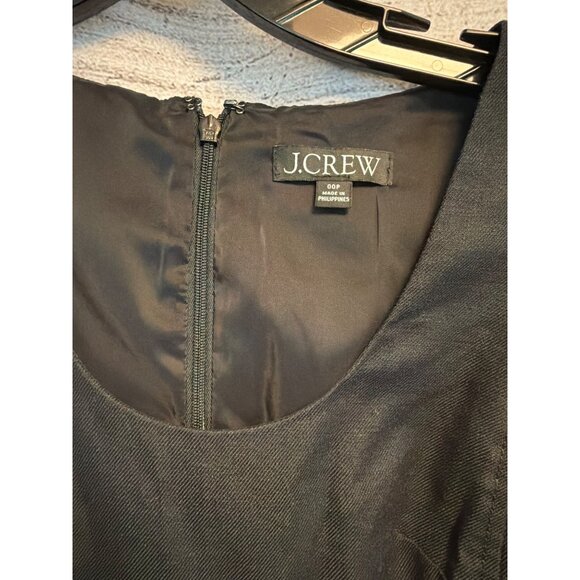 J.Crew Black Linen Blend Sleeveless Sheath Dress 00P - Picture 2 of 5